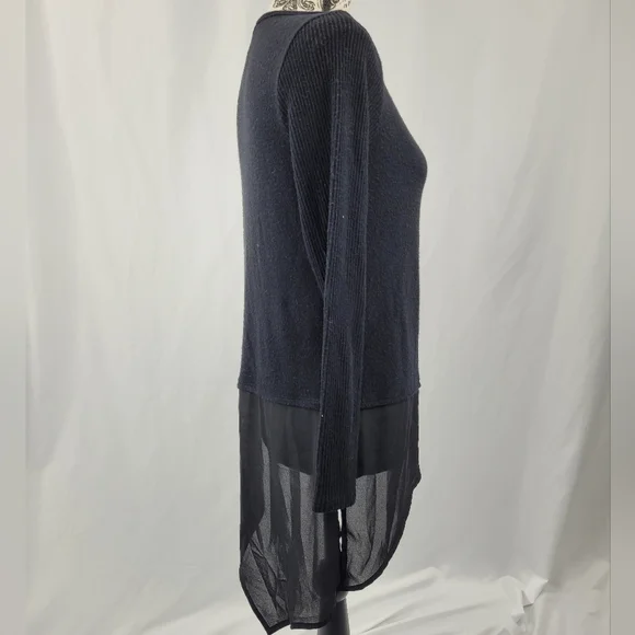 Allison Joy Black Sweater with shear angled bottom layer - Picture 5 of 5